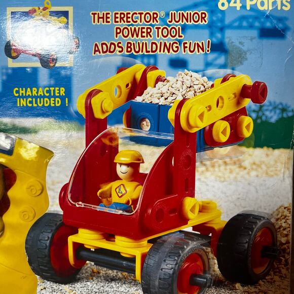 Vintage 90s Meccano Erector Junior power tool center building set NEW - Picture 6 of 6